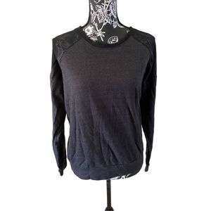 Forever 21 Sheer Panel Long Sleeve Shirt Everyday Casual School